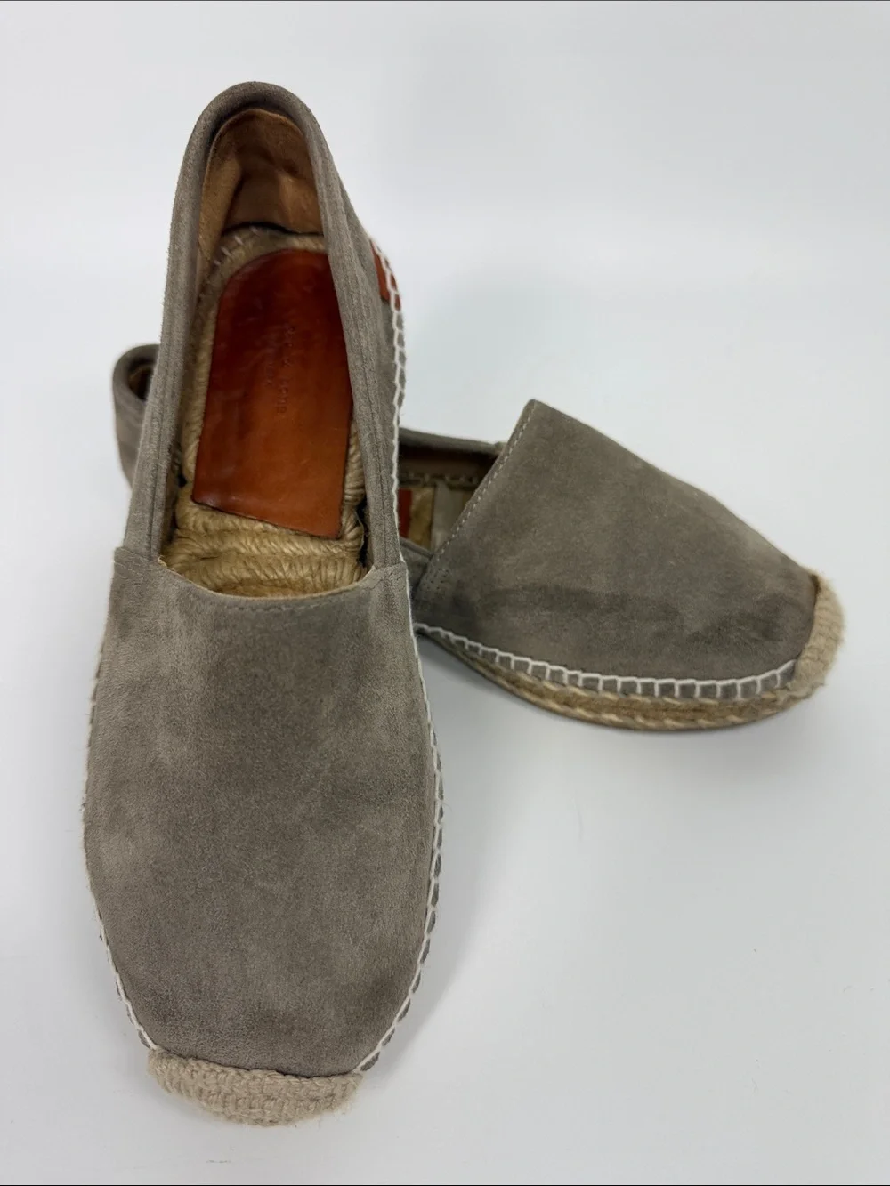 RAG & BONE Suede Noa Espadrille Warm Gray Taupe Suede Size‎ 37 1/2